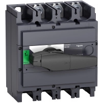 SCHNEIDER ELECTRIC Switch disconnector, Compact INS500 , 500A, with black rotary handle, 3P