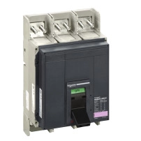 Авт. прекъсвач, ComPact NS1600H, 70kA/415VAC, 1600A, фиксиран, електрическо управление, без изключващо у-во, 3P