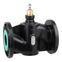 Venta V211 Globe Valve, 2-Way, PN16, Flanged, DN50, 38 kvs, Nodular Iron Body and Seat, Brass Plug, Stem Up Closed.