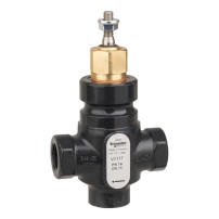 Venta V211T Globe Valve, 2-Way, PN16, Rp 1/2 Internal thread, DN15, 1.6 Kvs, Nodular Iron, Brass Plug, Stem Up Closed.