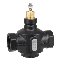 Venta V211T Globe Valve, 2-Way, PN16, Rp 1 1/2 Internal thread, DN40, 25 Kvs, Nodular Iron Body and Seat, Brass Plug.