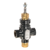 Venta V311T Globe Valve, 3-Way, PN16, Rp 1/2 Internal Thread, DN15, 1.6 Kvs, Nodular Iron, Brass plug,