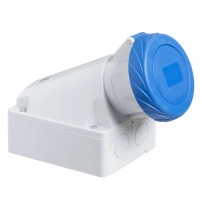 Индустриален контакт за стенен монтаж, Mureva PK, 32A, 3P+E, 220V, IP67