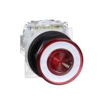 SCHNEIDER ELECTRIC Push button SK, 30mm, push pull operator, red mushroom cap, 1NO+1NC