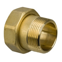 2xDN32 External Threaded End Connections with Fibre Gaskets, G 1.1/2 to valve, R1.1/4 (External taper) to pipe