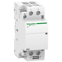 SCHNEIDER ELECTRIC Contactor, Acti9, iCT, 2 poles, 2NO, 40A, 220..240V AC