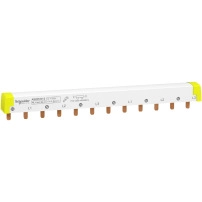Acti 9 - захранваща шина - 3L+N balanced - 18 mm щифт - 12 модули - 100 A