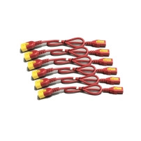 Power Cord Kit (6 ea), Locking, C13 to C14, 1.2m, Red