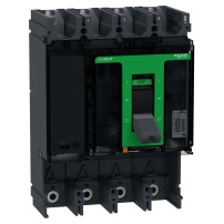 SCHNEIDER ELECTRIC Circuit breaker basic frame, ComPacT NSX400F, 36kA/415VAC, 4 poles, 400A frame rating, without trip unit