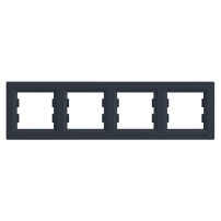 SCHNEIDER ELECTRIC Horizontal 4-gang frame, Asfora, anthracite