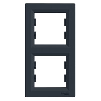 Двойна рамка-вертикална Asfora-vertical 2-gang frame-anthracite
