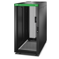 EASY RACK Сървърен шкаф 600mm/24U/1000mm, с покрив, странични панели, колелца, крачета и 4 скоби, без дъно, черен