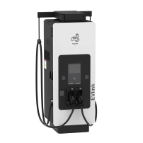 Станция за бързо зареждане на електромобили, EVlink Pro DC, 120 kW, CCS2 + CCS2 конектори, 3,6 м кабел с кабелен контрол, четец за кредитни карти