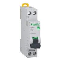 Miniature circuit breaker (MCB), Easy9, 1P+N, 20A, C curve, 6000A (IEC/EN 60898-1)