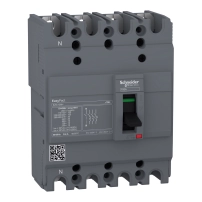 Автоматичен прекъсвач EasyPact EZC100H - TMD - 25 A - 4 полюса 3d