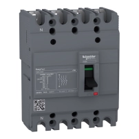 Автоматичен прекъсвач EasyPact EZC100N - TMD - 75 A - 4 полюса 3d