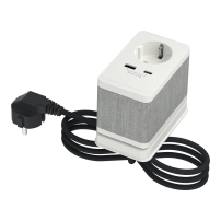 Модул S - контакт Шуко + USB тип А/C, бял
