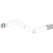 Zed, Canalis KSA630, алуминий, 630A, all sides made to measure, 1 fire barrier, turns right then left, 3L+N+PE, RAL9001