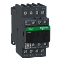 SCHNEIDER ELECTRIC Contactor 4P(4 NO), AC-1, <=440V 40A, 24V DC standard coil