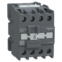Контактор Easy TeSys Control,LC1E,3P(3NO),AC-3,<=440V,38A,220V AC бобина,50/60Hz,1NC спомагателен контакт