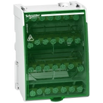 SCHNEIDER ELECTRIC Screw distribution block Linergy DS, 4P, 100A, 28 holes