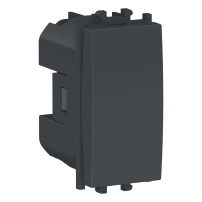 Easy Styl, switch, 1-pole 2-way, 1 module, black
