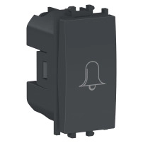 Easy Styl, push-button, for bell switch, 1 module, black