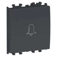 Easy Styl, push-button, for bell switch, 2 modules, black