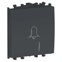 Easy Styl, push-button, for bell switch, 2 modules, black