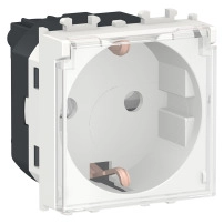 Easy Styl, socket-outlet, 2P + E with shutters, 2 modules, white