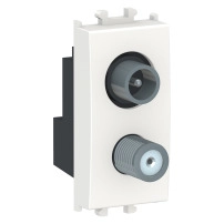 Easy Styl, TV-SAT ending outlet, 1 module, white