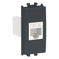 Easy Styl, data socket, RJ45 Cat 5 UTP, 1 module, black