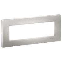 Easy Styl, cover frame, 7 modules, silver