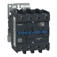 SCHNEIDER ELECTRIC Contactor, 4P(4NO), AC-1, 440V, 125A, 24V DC coil, screw clamp terminals