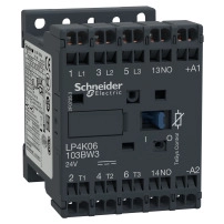 Контактор, TeSys K, 3P, AC-3/AC-3e, 440V, 9A, 1NO aux, 24V DC ниска консумация coil,spring terminal