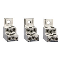 SCHNEIDER ELECTRIC Aluminium bare cable connectors, for 6 cables 1.5-35mm², 250A, set of 3 parts