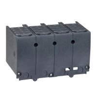 Terminal shield, ComPacT NSX100/160/250 DC, 4P, upstream/downstream, parallel connection of полюса