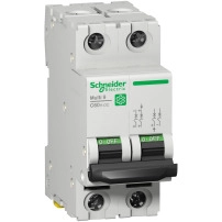 SCHNEIDER ELECTRIC Miniature circuit breaker Multi9 C60H-DC, 2P, 6A, B curve