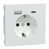 Schuko SO w USB A+C 3A TPb lw SDsg