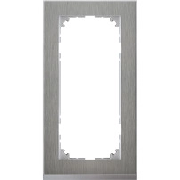 M-Pure Decor 2-gang frame w/o b St.Steel