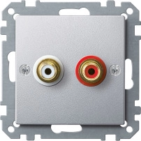 RCA Cinch sock.out. rd+w TPm alu SysM