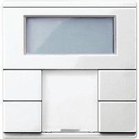 SCHNEIDER ELECTRIC Thermostat with display, KNX, room, polar white, glossy, System M