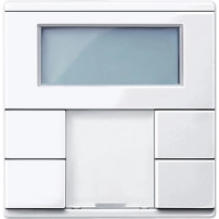 KNX бутон 2-модулен с термостат, active бял, System M