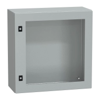 Табло Spacial CRN с прозрачна врата без монтажна плоча, H600xW600xD250 IP66 IK08 RAL7035..