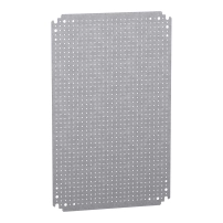 SCHNEIDER ELECTRIC Microperforated mounting plate H600xW400 w/holes diam 3,6mm on 12,5mm pitch