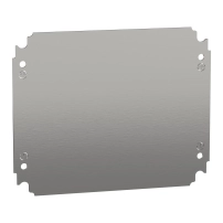 SCHNEIDER ELECTRIC Plain mounting plate H300xW250mm, made of galvanised sheet steel