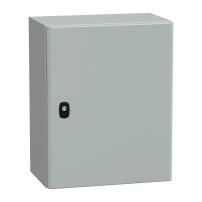 SCHNEIDER ELECTRIC Wall mounted steel enclosure S3D, plain door, with mounting plate, 500x400x250mm
