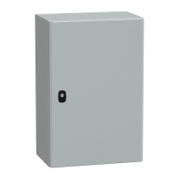 SCHNEIDER ELECTRIC Wall mounted steel enclosure, PanelSeT S3D, plain door, without mounting plate, 600x400x250mm, IP66, IK10
