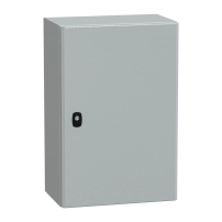 SCHNEIDER ELECTRIC Wall mounted steel enclosure, Spacial S3D, plain door, with mounting plate, 600x400x250mm, IP66, IK10