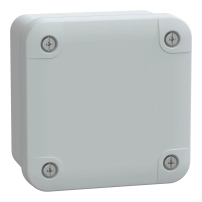 SCHNEIDER ELECTRIC ABS industrial box, PanelSeT TBS, 89x54x89mm, int. 80x47x80mm, low plain cover, IP66, IK07, RAL 7035